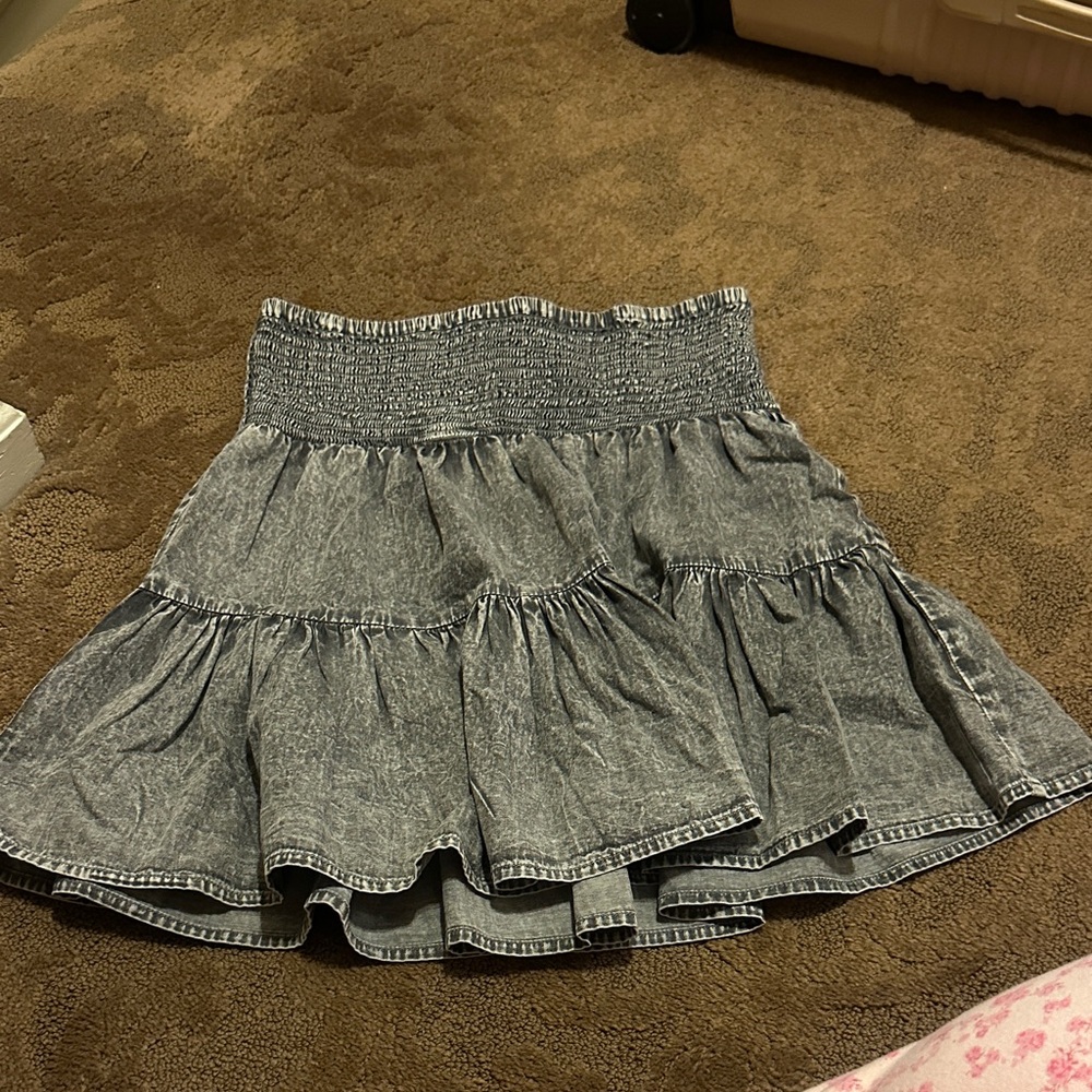 Elan Charcoal A-Line Skirt